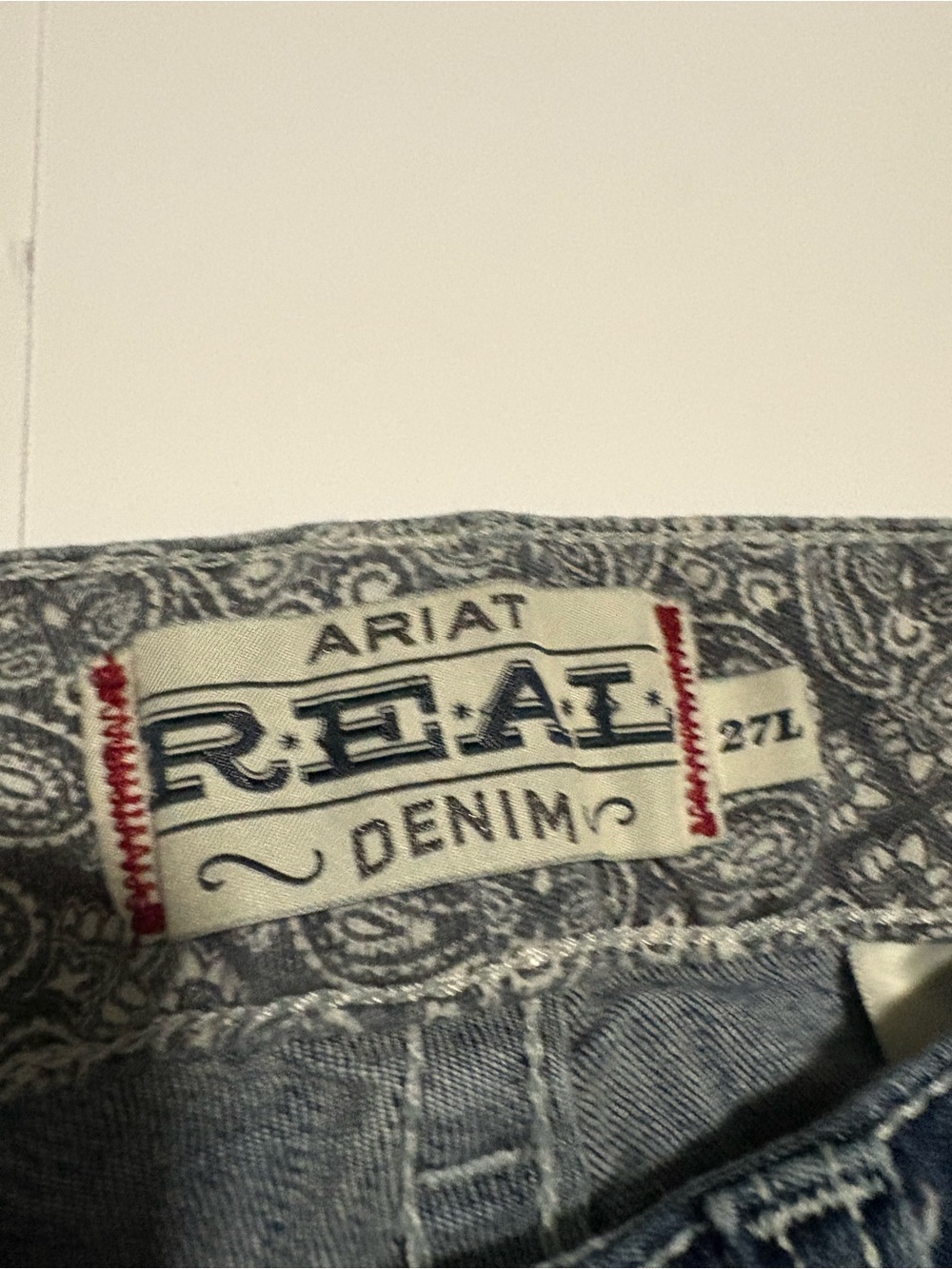 Ariat R.E.A.L Entwined Mid Rise Boot Cut Jeans Size 27L - Picture 2 of 6